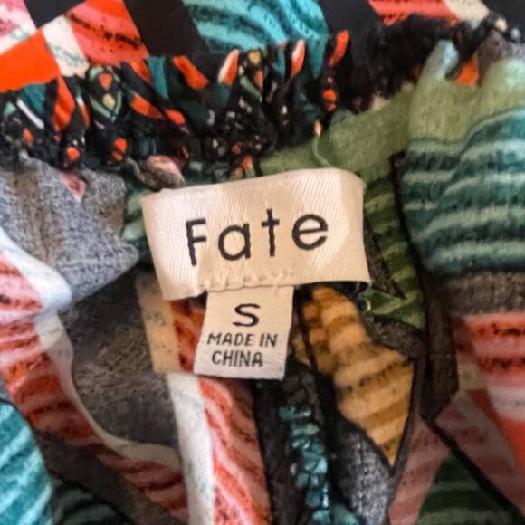 Fate Tie Back Strapless Taitha Jumpsuit Size Small Multi Geometric Tribal Womens - Picture 8 of 9